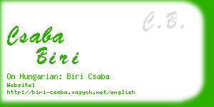 csaba biri business card